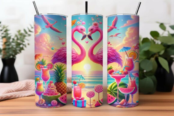 3D Pink Flamingo Tumbler Wrap: A Practical Asset for Custom Drinkware