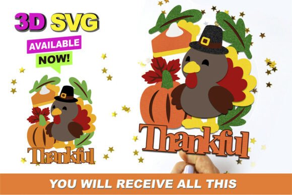 Bring Your Holiday Creations to Life with Thanksgiving Topper 3D SVG Files