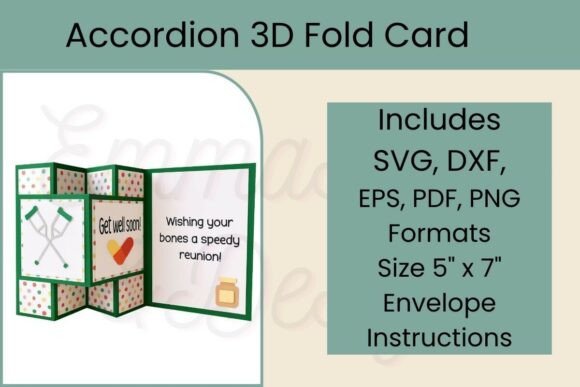 Crafting Comfort: The 3D SVG Accordion Get Well Soon Card