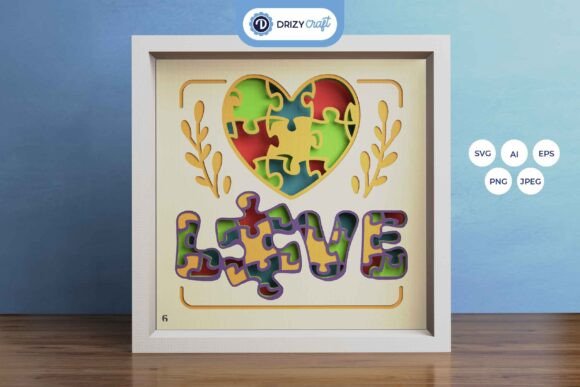 Crafting Connection: The Rise of the LOVE Autism 3D Layered Paper Cut in Modern Makerspaces
