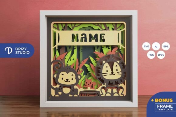 Crafting Depth: The 3D Layered Animal Sign