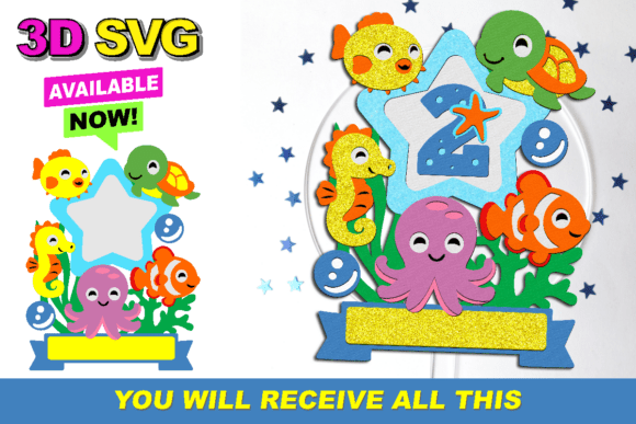 Creating Memorable Moments with Ocean Cute Babys Cake Topper 3D SVG
