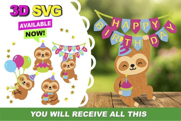 Cute Sloth 3D SVG: Elevating Your Digital Crafting Workflow