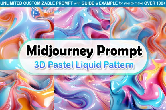 Editable Prompt - 3D Liquid Flow Pattern