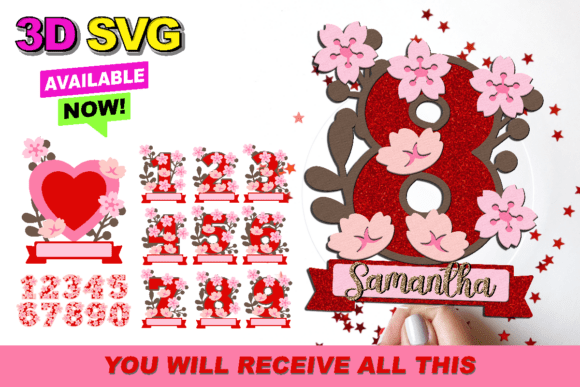 Elevating Personalized Decor: The Strategic Value of the Cherry Blossom Numbers Topper 3D SVG in Modern Crafting