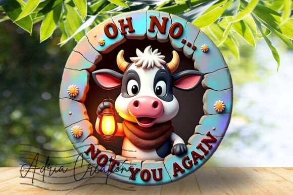 Evaluating the 3D Funny Cow Welcome Sign PNG for Digital Crafting Projects