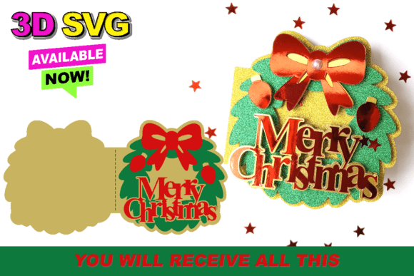 Evaluating the Christmas Wreath Card 3D SVG for Digital Crafters