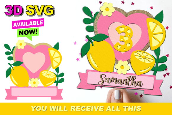 Lemon Cake Topper 3D SVG: Your Ultimate Design Tool