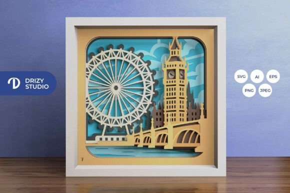 London England 3D Layered Paper Cut: A Guide to Creating Stunning Shadow Boxes