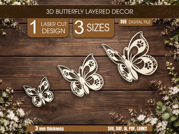 Mastering Dimensional Art with the 3D Butterfly Laser Cut SVG Set