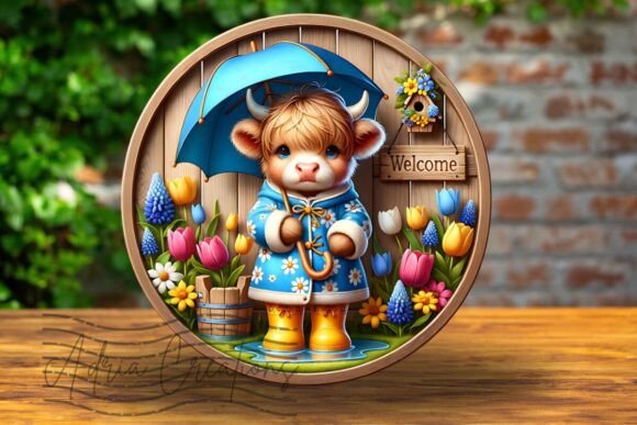 Mastering the Art of 3D Highland Cow Welcome Sign Sublimation for Professional Results