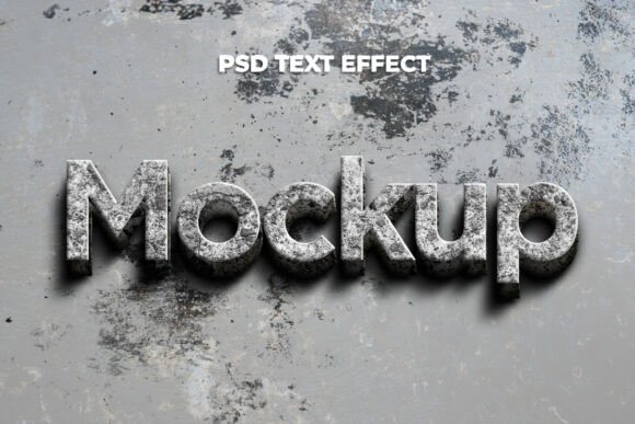 Rough Concrete 3D Grunge Text Effect