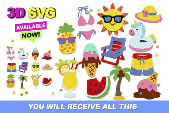 Summer 3D SVG: Elevate Your Creative Projects
