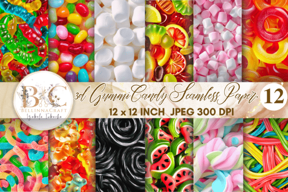 Sweeten Your Designs: 3D Gummi Candy Digital Paper