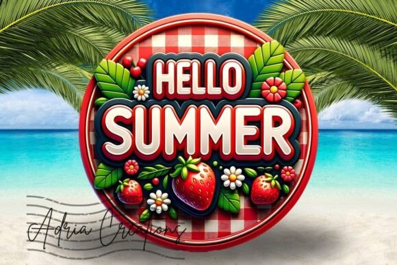 Unlocking the Potential of High-Resolution Digital Art: A Guide to the 3D Hello Summer Strawberry Welcome Sign
